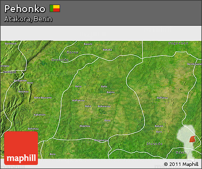 Satellite 3D Map of Pehonko