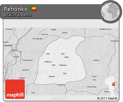 Silver Style 3D Map of Pehonko