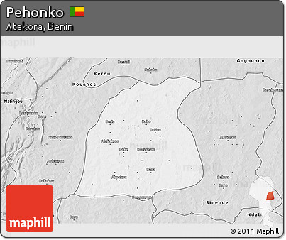 Silver Style 3D Map of Pehonko