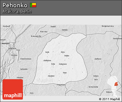 Silver Style 3D Map of Pehonko