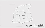 Silver Style 3D Map of Pehonko, single color outside