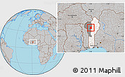 Gray Location Map of Pehonko, highlighted country, highlighted parent region