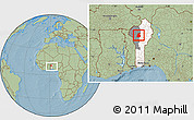 Savanna Style Location Map of Pehonko, highlighted country, highlighted parent region, within the entire country, hill shading