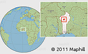 Savanna Style Location Map of Pehonko, highlighted country