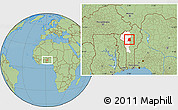 Savanna Style Location Map of Pehonko, highlighted parent region