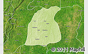 Physical Map of Pehonko, satellite outside