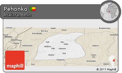 Classic Style Panoramic Map of Pehonko