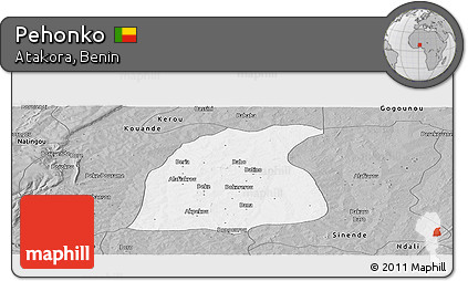 Gray Panoramic Map of Pehonko