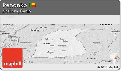 Silver Style Panoramic Map of Pehonko