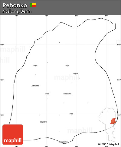 Blank Simple Map of Pehonko, cropped outside