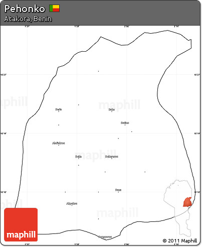 Blank Simple Map of Pehonko, cropped outside