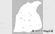 Gray Simple Map of Pehonko, single color outside