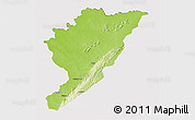 Physical 3D Map of Tanguieta, cropped outside