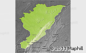Physical 3D Map of Tanguieta, darken, desaturated