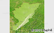 Physical 3D Map of Tanguieta, satellite outside