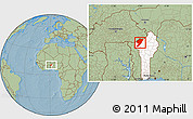 Savanna Style Location Map of Tanguieta, highlighted country, hill shading