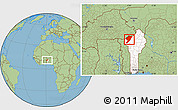 Savanna Style Location Map of Tanguieta, highlighted country