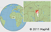 Savanna Style Location Map of Tanguieta, highlighted parent region