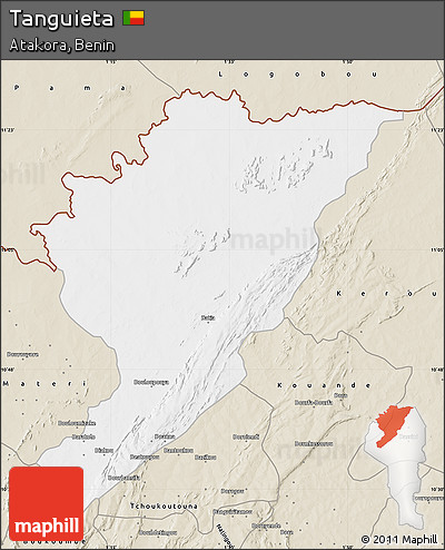 Classic Style Map of Tanguieta