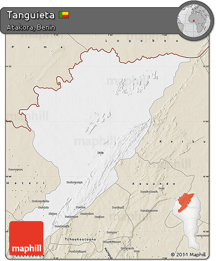 Classic Style Map of Tanguieta