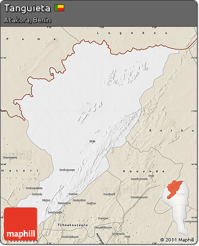 Classic Style Map of Tanguieta