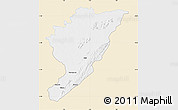 Classic Style Map of Tanguieta, single color outside