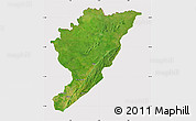 Satellite Map of Tanguieta, cropped outside