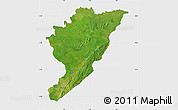 Satellite Map of Tanguieta, single color outside