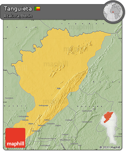Savanna Style Map of Tanguieta
