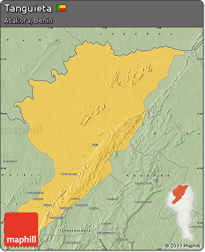 Savanna Style Map of Tanguieta