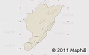 Shaded Relief Map of Tanguieta, cropped outside