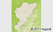 Shaded Relief Map of Tanguieta, physical outside