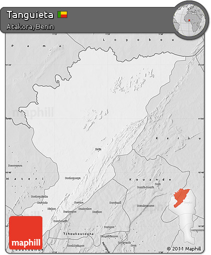Silver Style Map of Tanguieta