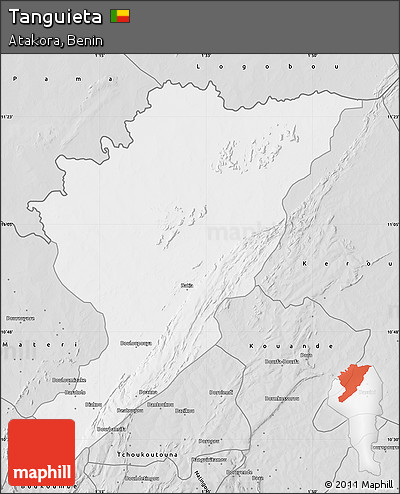 Silver Style Map of Tanguieta