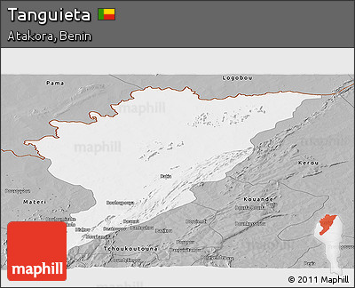 Gray Panoramic Map of Tanguieta