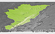 Physical Panoramic Map of Tanguieta, darken, desaturated