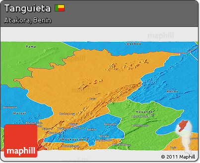Political Panoramic Map of Tanguieta
