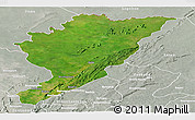 Satellite Panoramic Map of Tanguieta, lighten, semi-desaturated