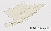 Shaded Relief Panoramic Map of Tanguieta, cropped outside