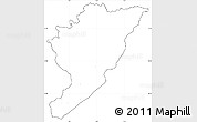 Blank Simple Map of Tanguieta, cropped outside, no labels