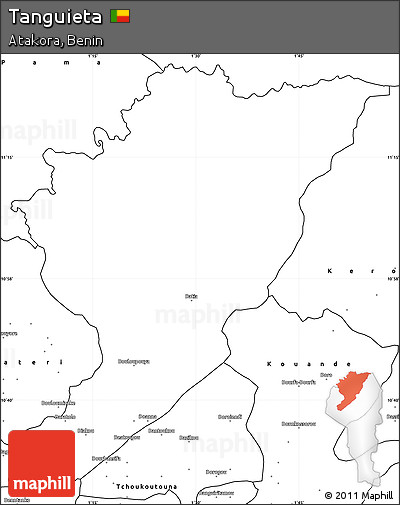Blank Simple Map of Tanguieta