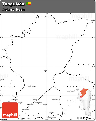 Blank Simple Map of Tanguieta