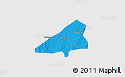 Political 3D Map of Tchoukoutouna, cropped outside