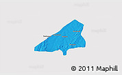 Political 3D Map of Tchoukoutouna, single color outside