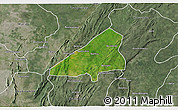 Satellite 3D Map of Tchoukoutouna, semi-desaturated