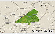 Satellite 3D Map of Tchoukoutouna, shaded relief outside