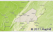 Shaded Relief 3D Map of Tchoukoutouna, physical outside