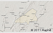 Shaded Relief 3D Map of Tchoukoutouna, semi-desaturated