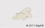 Shaded Relief 3D Map of Tchoukoutouna, single color outside