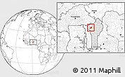 Blank Location Map of Tchoukoutouna, highlighted country